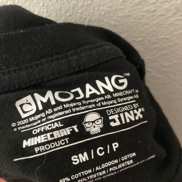 Mojang Minecraft Creeper Long Sleeve Tee - Black - Small - Picture 3 of 3